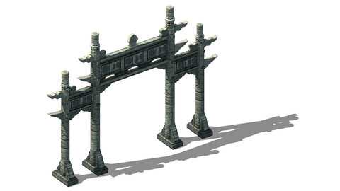 Tang Dynasty Architecture - Archway 01