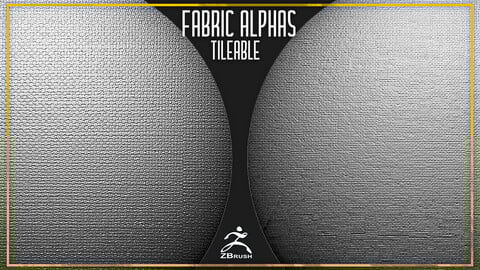 14 Fabric Tileable Alphas Vol.8 (ZBrush, Substance, 2K)