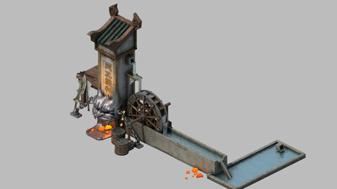 Blacksmith shop - Steel stove 01