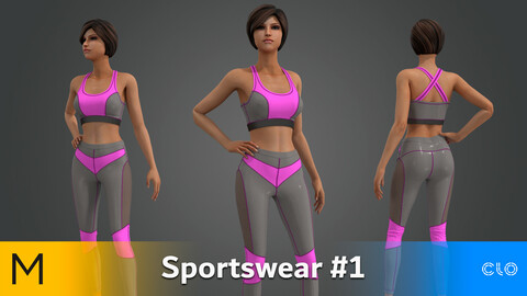 Sportswear 01 Marvelous Designer, CLO3D