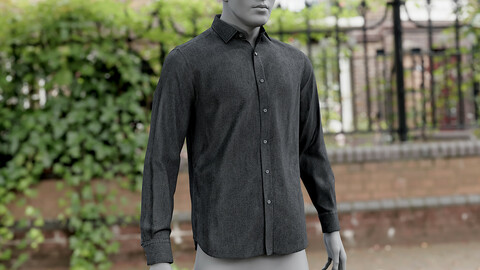 Realistic 3D model of Men's Shirt 1