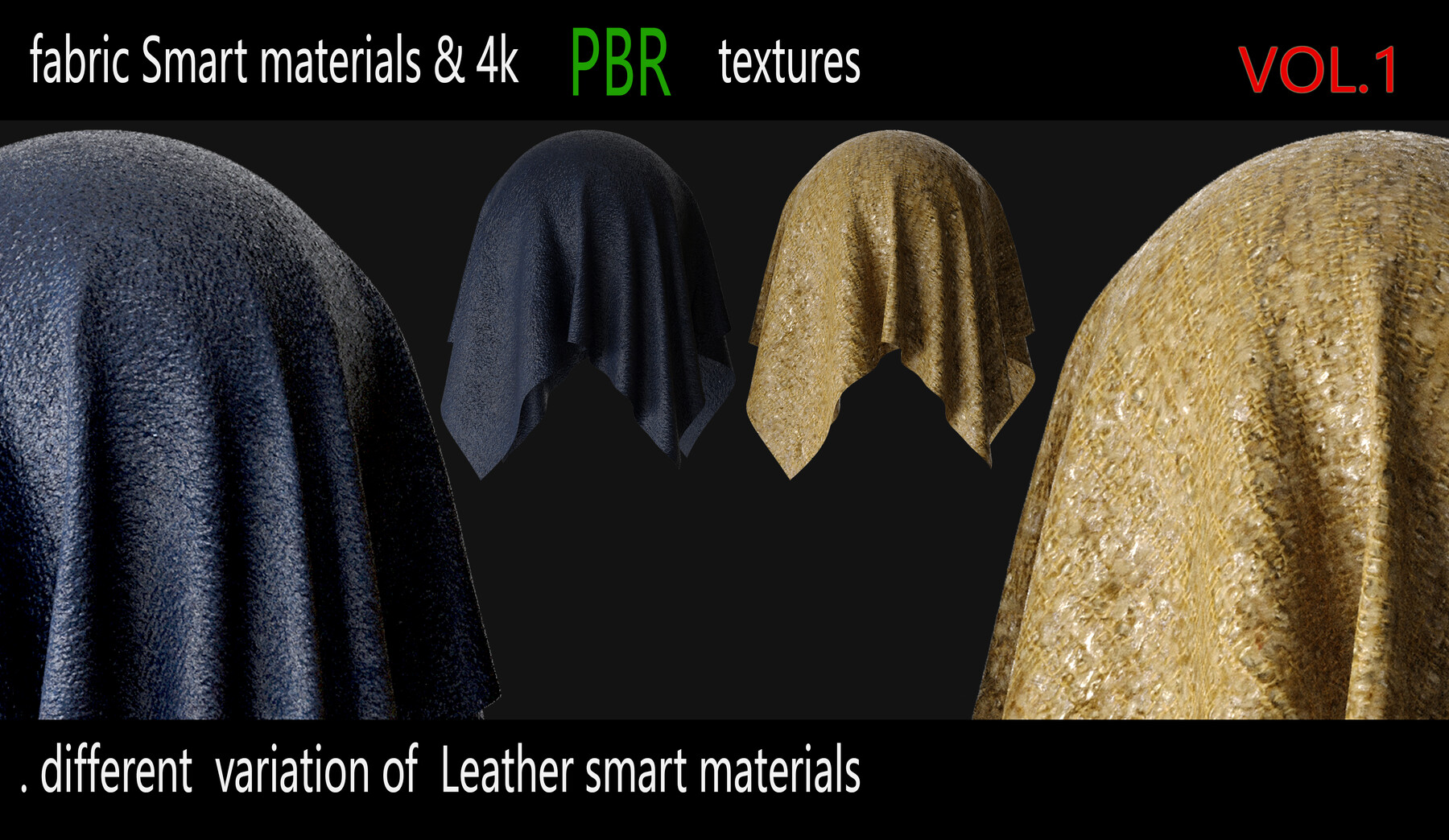 ArtStation - 62 High Quality Fabric Smart Materials Bundle + 4K PBR ...