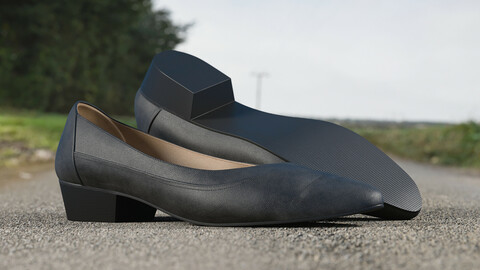Realistic 3D model of Women's Shoes 14
