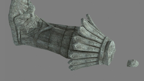 Broken Soldier Statue - Stone Rubble 05