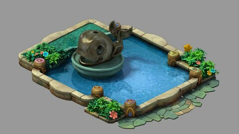 Disney main city - Geyser Pool 03