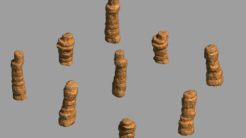 Desert - Mountain - Wind Stone 06