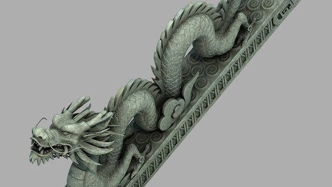 Building Construction - Dragon - Stone Sculpture 03