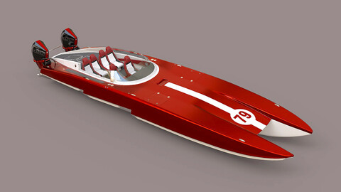 Mystic Powerboat C3800 RED