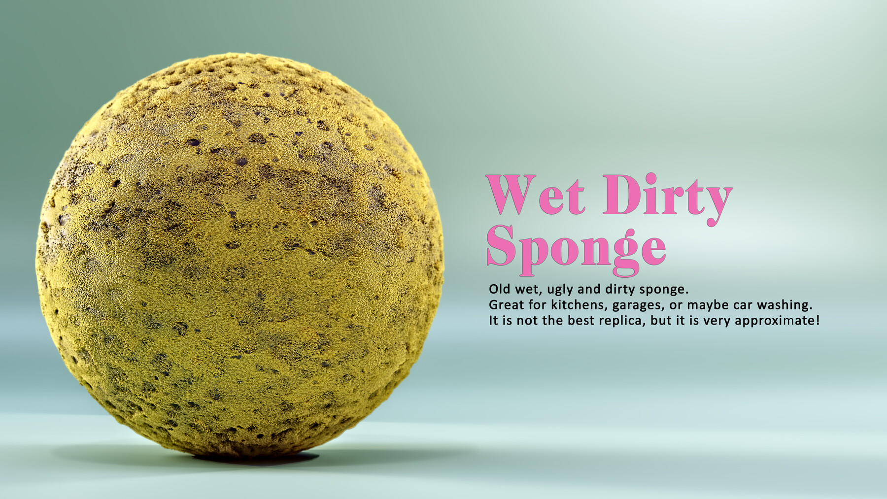 ArtStation PBR OLD WET DIRTY SPONGE 4K MATERIAL Game Assets