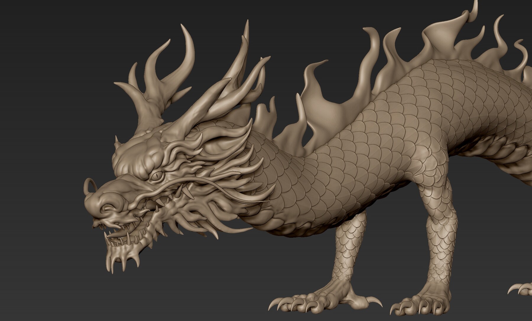 ArtStation - 3D Model - Chinese Dragon - Downloadable