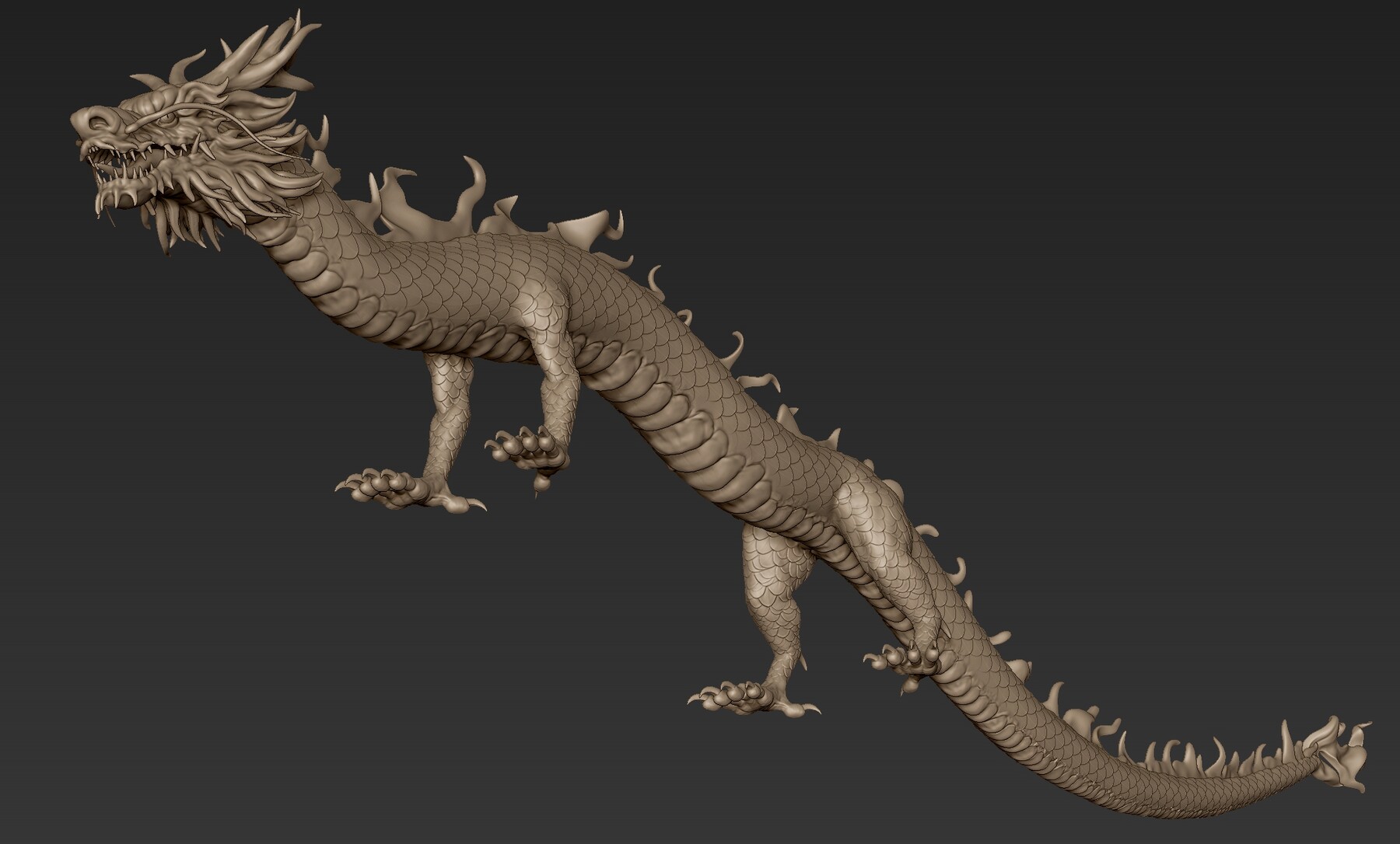 ArtStation - 3D Model - Chinese Dragon - Downloadable