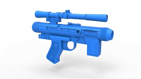 Cosplay 3D printable Death trooper Light Repeating Blaster pistol SE-14R