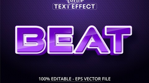 Beat text, cartoon style editable text effect