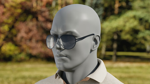 Realistic 3D model of Sunglasses 1