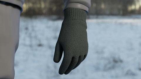 Realistic 3D model of Gloves 2