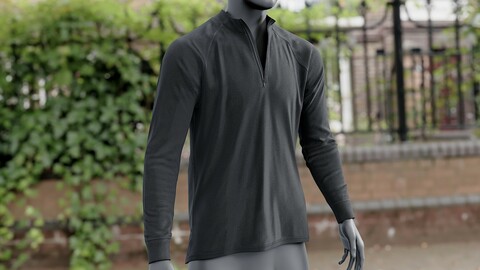 Realistic 3D model of Men's Down Coat 4