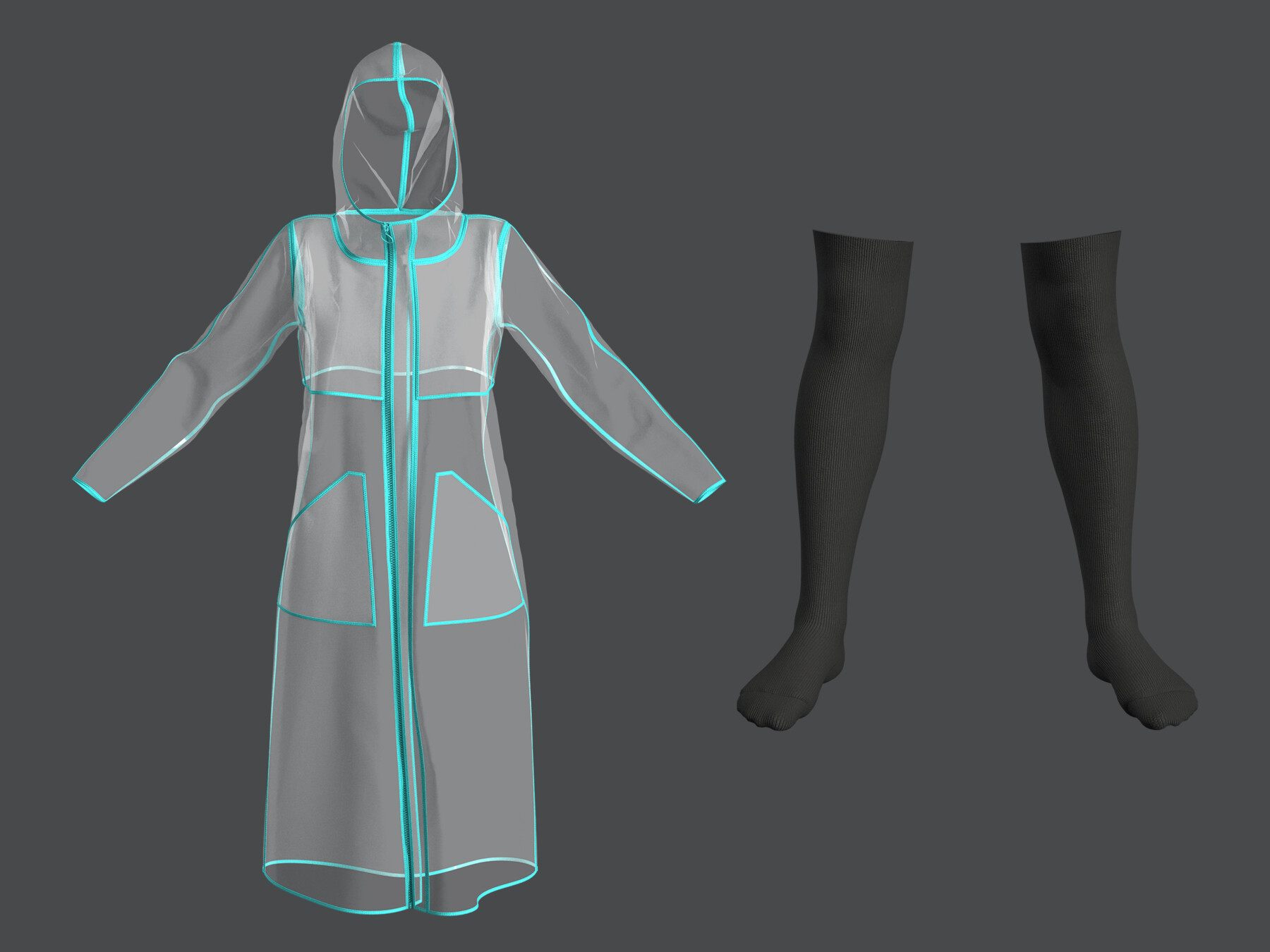 ArtStation - Cyberpunk female outfit. Clo3d, Marvelous Designer ...