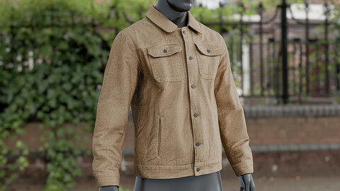 Realistic 3D model of Men's Jacket 3