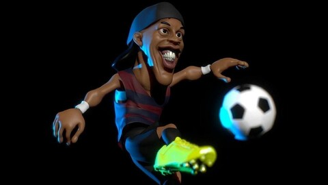Ronaldinho Ball + Base & Body - Digital STL Files - 3D Printable
