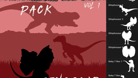 Predator Pack - 36 Dinosaur Brushes for Procreate Vol 1