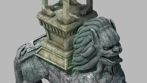 One hundred thousand mountains - stone - lion