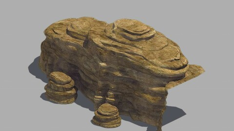 Stone - Large Weathered Stone 04