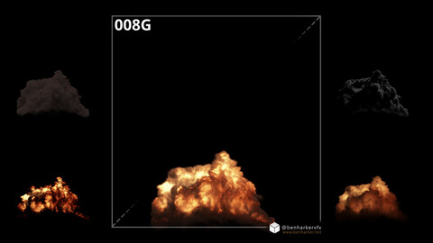VFX008G - Explosion VFX Asset [2K / 4K]