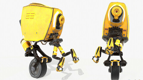 Monocykl Sci-Fi Robot