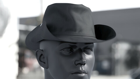 Realistic 3D model of Men's Hat 3