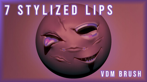 7 Stylized Lips Pack VDM Brush