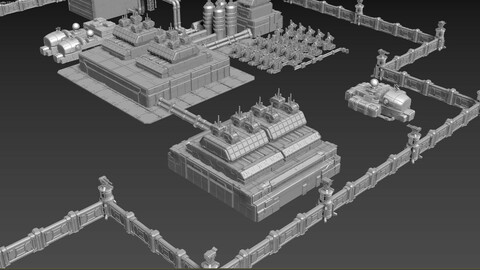 Sci-Fi Military OilRefinary Base