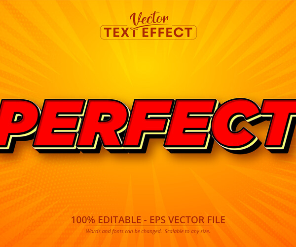 ArtStation - Perfect text, cartoon style editable text effect | Artworks