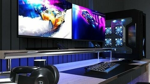 gaming chair and amazing lights