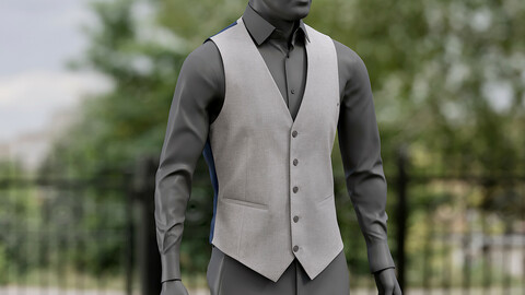 Realistic 3D model of Waistcoat 1
