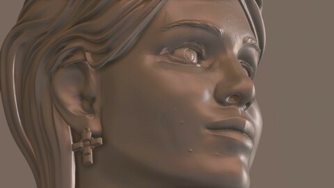 Adult Woman Bust STL Printable