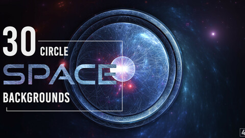 30 Abstract Circle Space Backgrounds - Vol. 1