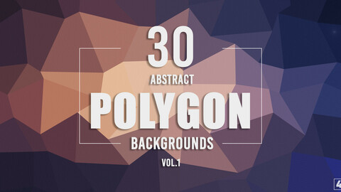 30 Abstract Polygon Backgrounds - Vol. 1