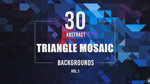 30 Abstract Triangle Mosaic Backgrounds - Vol. 1