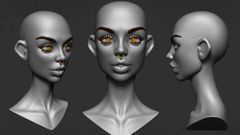 Basemesh - Stylized Female Head