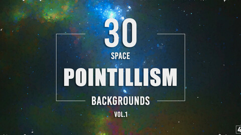 30 Pointillism Space Backgrounds - Vol. 1