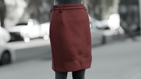 Realistic 3D model of Skirt 4