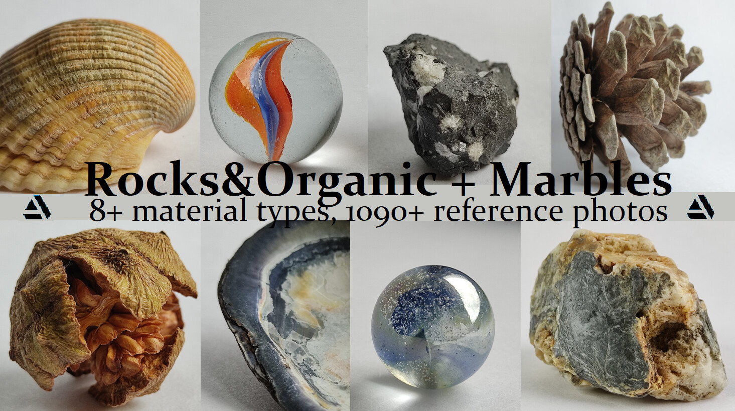 ArtStation + Marbles. 8+ Material Types, 1090