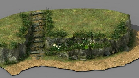 hillside - mountain - stone ladder 06