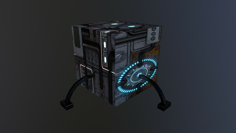 Sci-Fi  Energy Cube 3D Model free