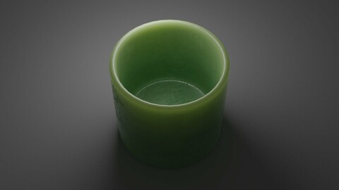 Jade Cup | PBR | Low-Poly and High-Poly versions