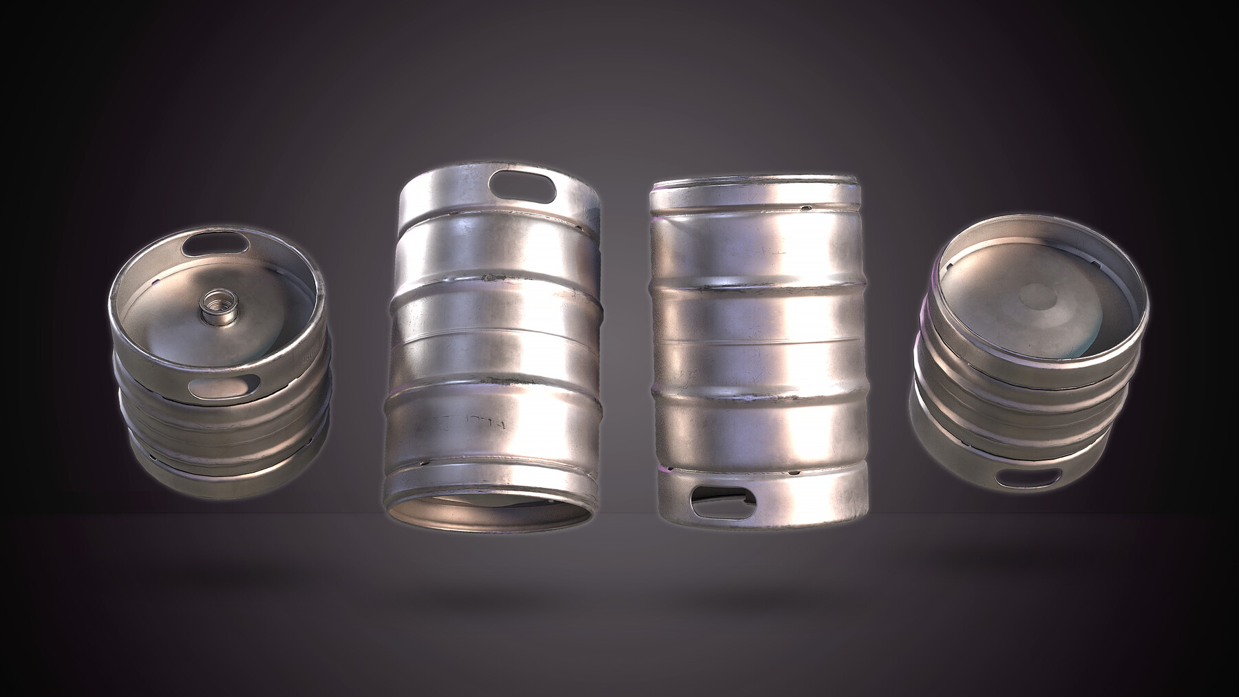 ArtStation Beer Keg PBR Game Ready Models Game Assets