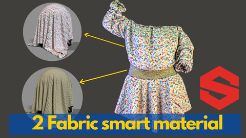 2 Fabric smart material : shirring shirt & circle skirt