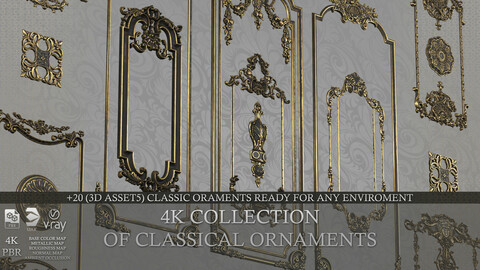 +20 Classical Panel Ornaments