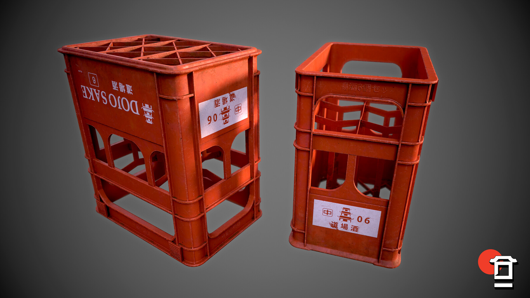 ArtStation - Sake Crate - PBR Game Ready Low-poly 3D model