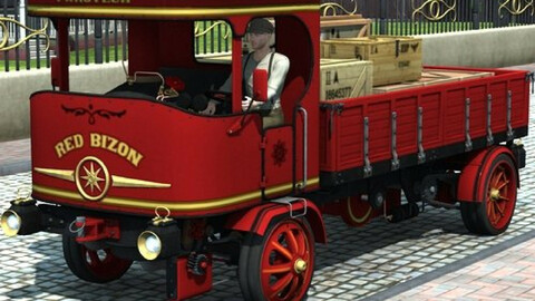 Steam Truck Red Bizon
